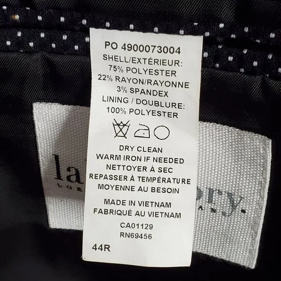 Lord & Taylor Laboratory Men's Size 44R Sportcoat Blazer Micro Polka Dot 2 Butto - Picture 4 of 14